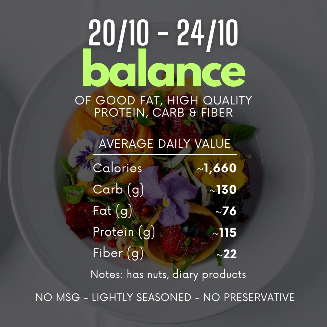  1-TUẦN CÂN BẰNG 20/10-24/10 (1-week balance menu) 