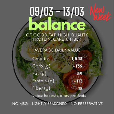  (D) 1-TUẦN CÂN BẰNG 09/03-13/03 (1-week balance menu) 