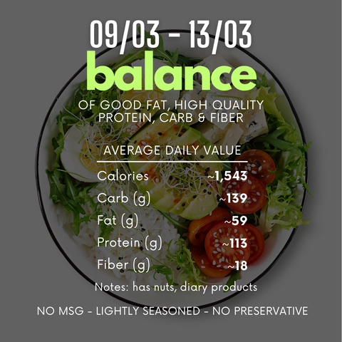  (D) 1-TUẦN CÂN BẰNG 09/03-13/03 (1-week balance menu) 