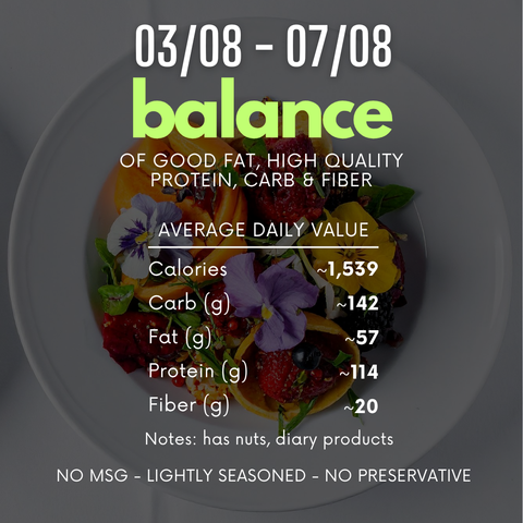  (C) 5-NGÀY CÂN BẰNG 03/08-07/08 (5-day balance menu) 