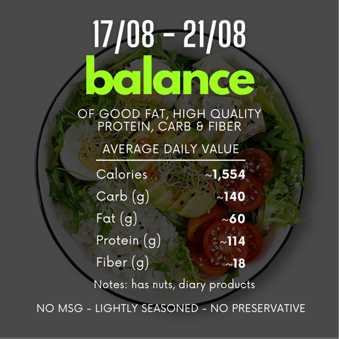  (A) 5-NGÀY CÂN BẰNG 17/08-21/08 (5-day balance menu) 
