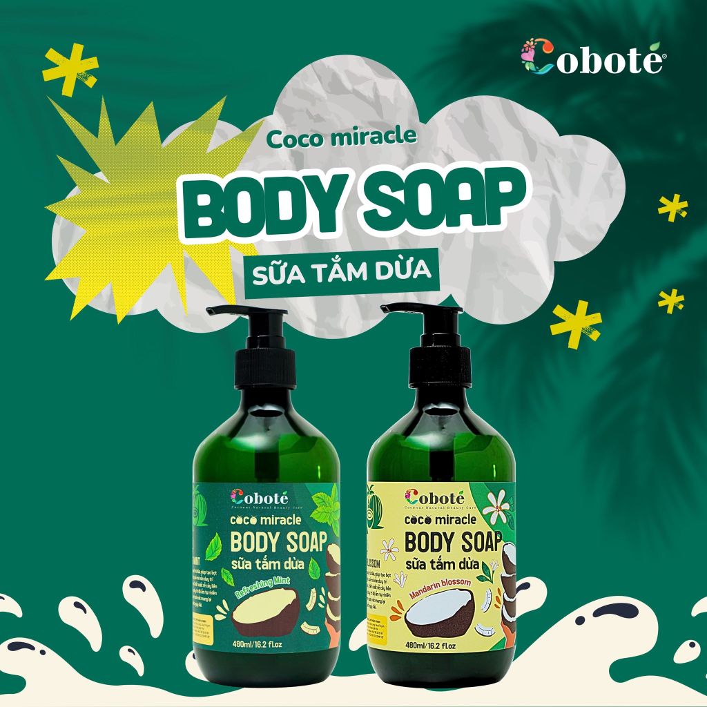 Sữa tắm dừa - Coco Miracle Body Soap 40ml/480ml
