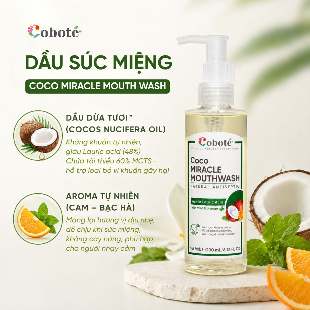 Combo Chăm Sóc Răng Miệng Coboté - Coco Miracle Oral Care (Hộp Quà Tặng)