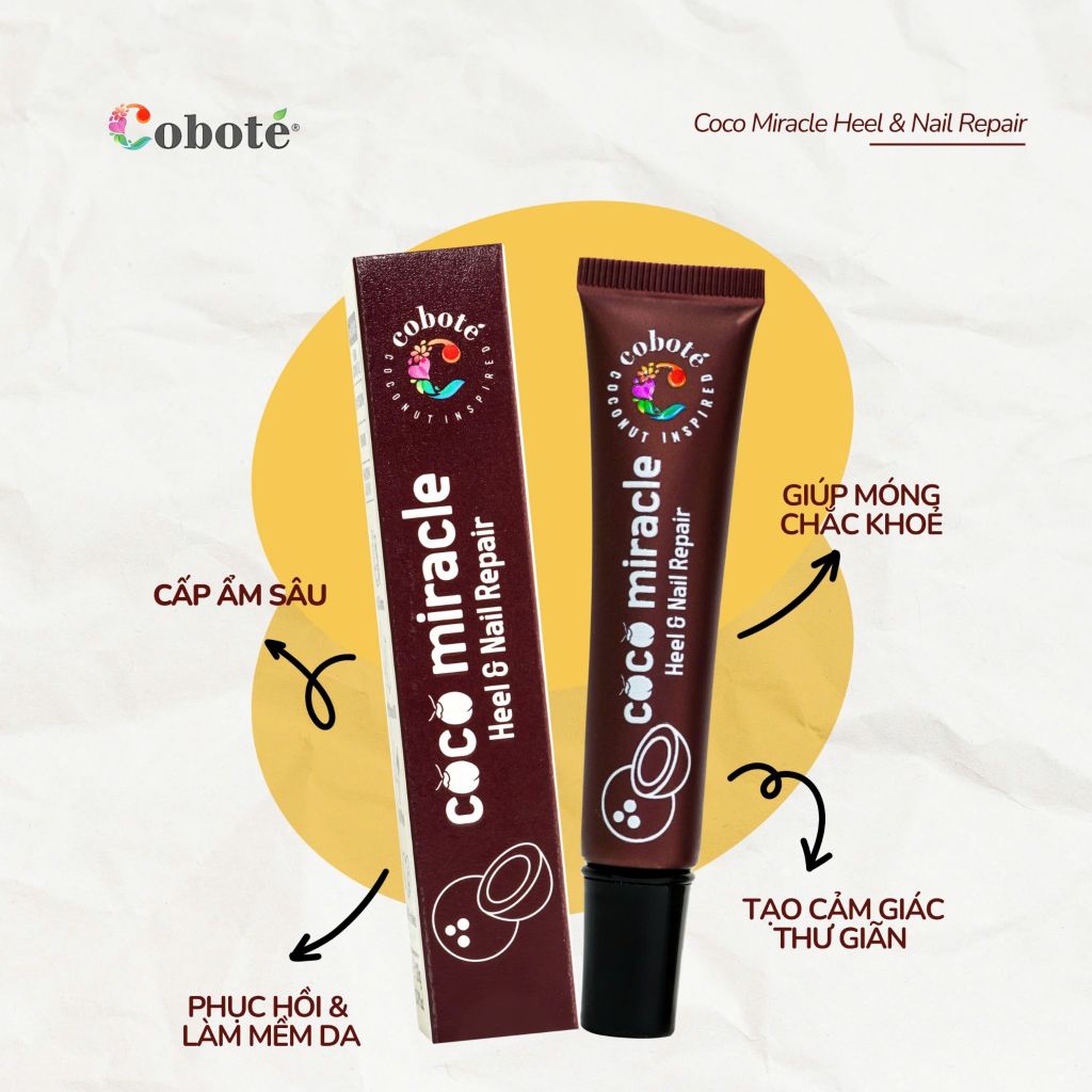 KEM DƯỠNG GÓT CHÂN VÀ MÓNG - COCONUT MIRACLE HEEL & NAIL REPAIR