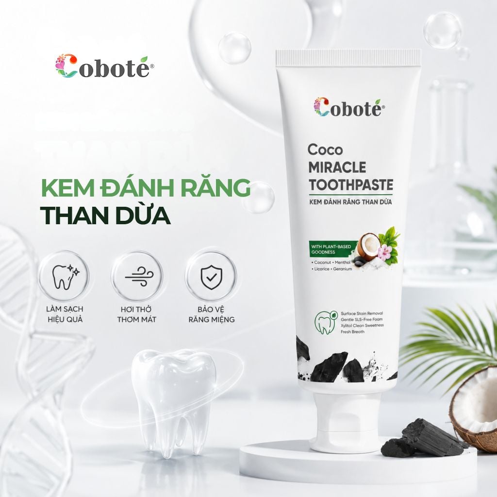 Combo Chăm Sóc Răng Miệng Coboté - Coco Miracle Oral Care (Hộp Quà Tặng)