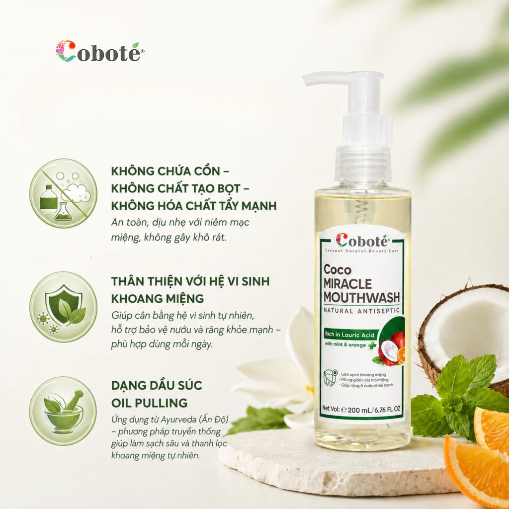 Combo Chăm Sóc Răng Miệng Coboté - Coco Miracle Oral Care (Hộp Quà Tặng)