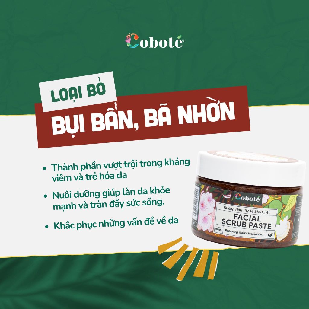 Tẩy tế bào chết da mặt - đường nâu | Facial Scrub Paste
