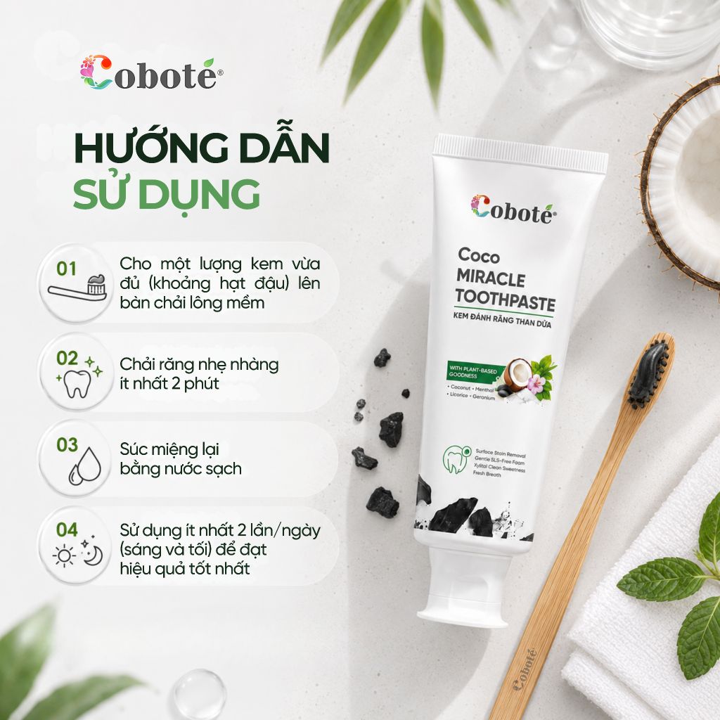 Combo Chăm Sóc Răng Miệng Coboté - Coco Miracle Oral Care (Hộp Quà Tặng)