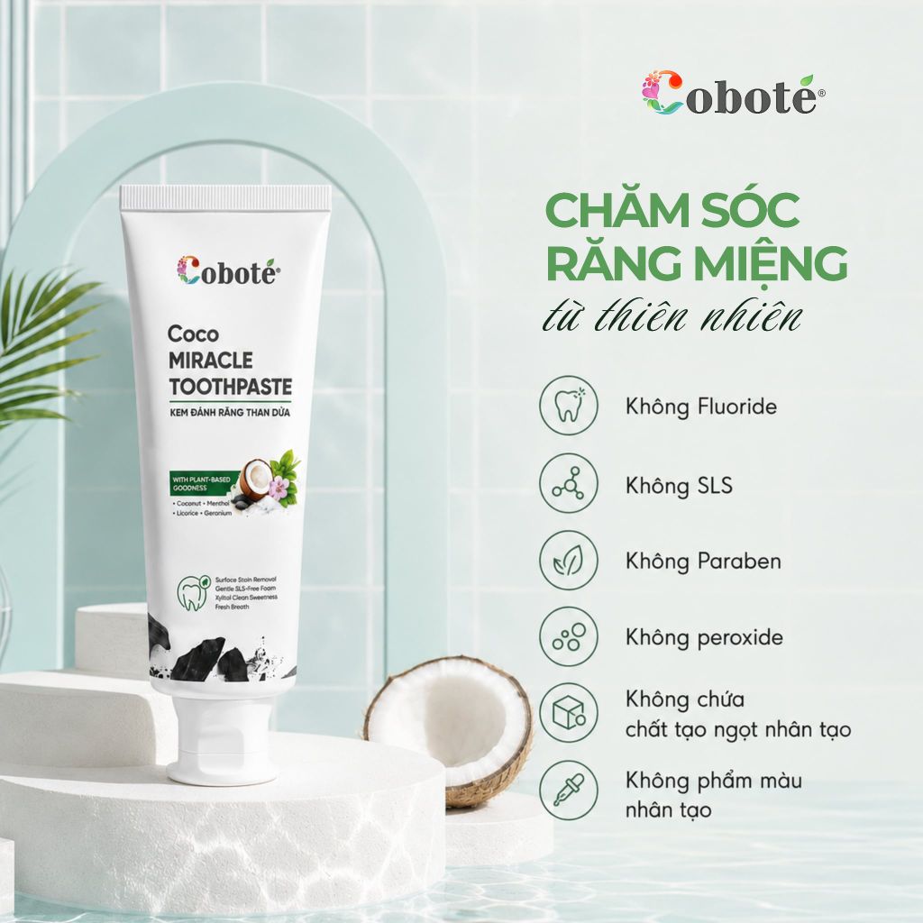 Combo Chăm Sóc Răng Miệng Coboté - Coco Miracle Oral Care (Hộp Quà Tặng)