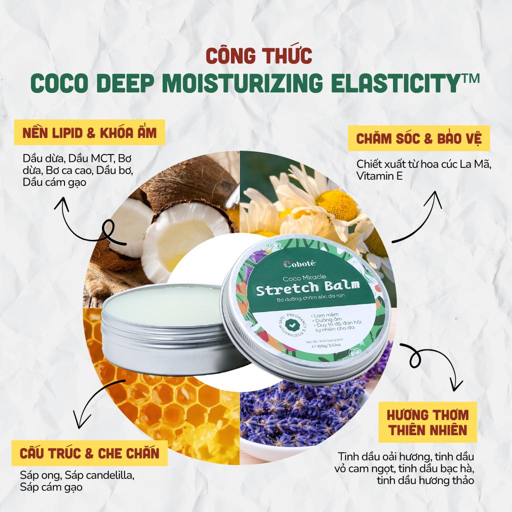 BƠ NGỪA RẠN - Coco Miracle Stretch Balm Coboté