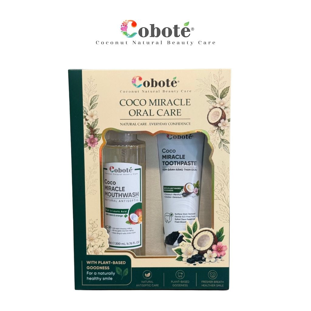 Combo Chăm Sóc Răng Miệng Coboté - Coco Miracle Oral Care (Hộp Quà Tặng)