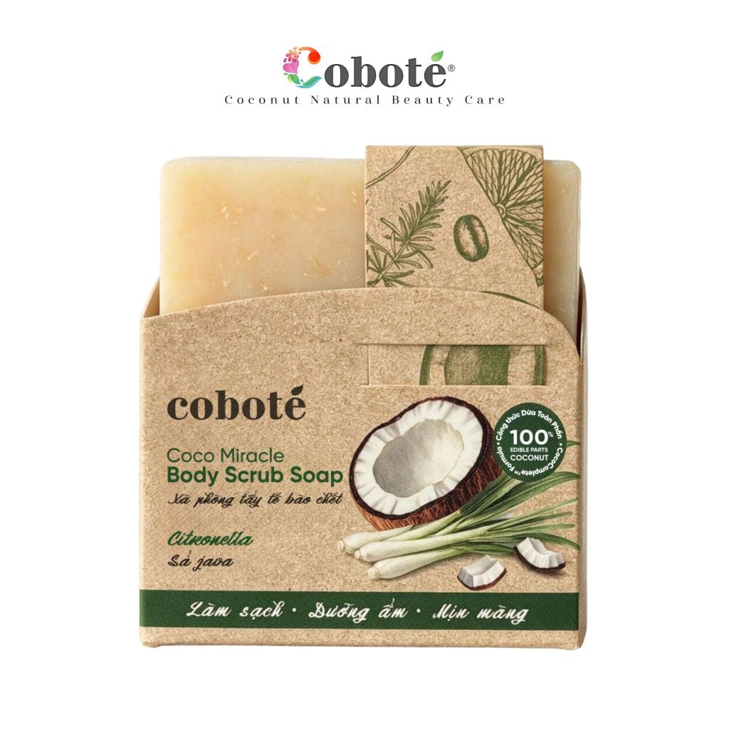 Xà Phòng Tẩy Tế Bào Chết 120gr -  Coco Miracle Body Scrub Soap