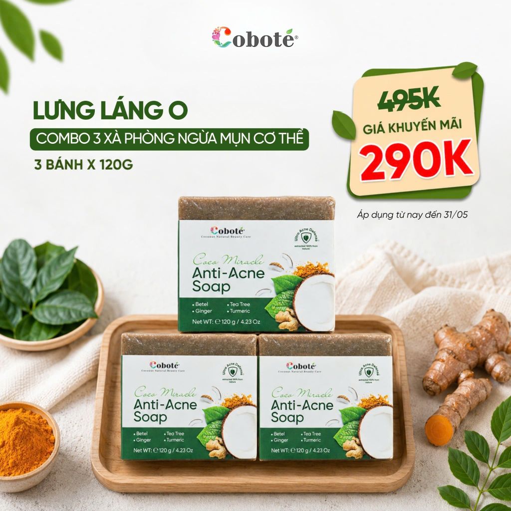 Xà Phòng Ngừa Mụn Cơ Thể 120g - Phiên Bản Tối Giản Bao Bì Tiết Kiệm