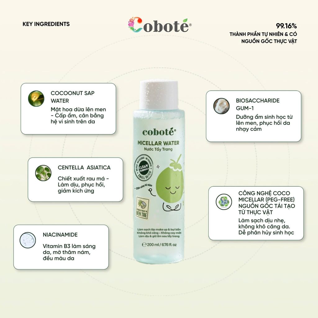 NƯỚC TẨY TRANG -  Coco Miracle Micellar Water