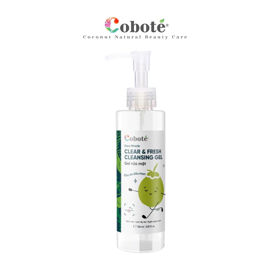 Gel Rửa Mặt Da Dầu Mụn - Coco Miracle Clear & Fresh Cleansing Gel  (Phiên Bản Cải Tiến)