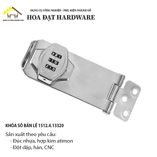 Khóa số xoay dạng bản lề, dùng mật khẩu - KT13302