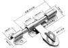 Chốt gài cửa Vinahardware, inox 201 DC28I