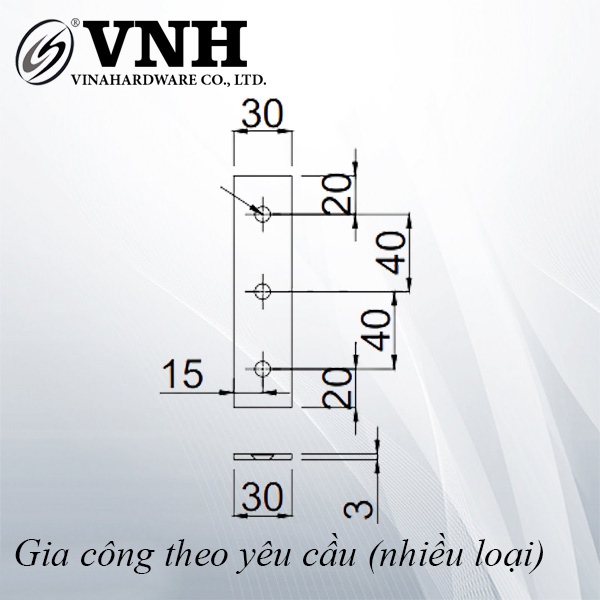 Pat (bas) sắt vai giường, sơn tĩnh điện trắng bóng - VNH1203003T