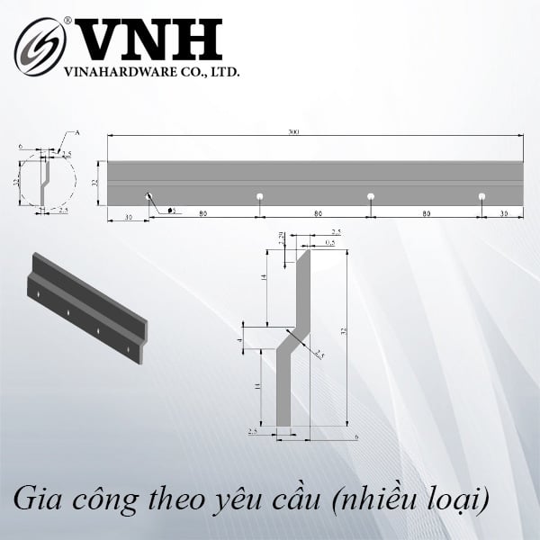 Pat (bas) chữ Z nhôm, hàng phôi - VNH3003225