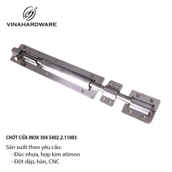 Chốt cửa đứng inox 304 Vinahardware - DCI5143IN