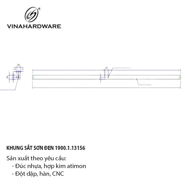 Khung sắt sơn đen Vinahardware - VNH1315B