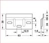 Pat (bas) treo đế gắn tường cho tủ bếp Vinahardware - 1608.1.00295