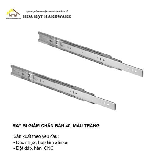 Ray trượt bi giảm chấn bản 45mm 1130.4.07300
