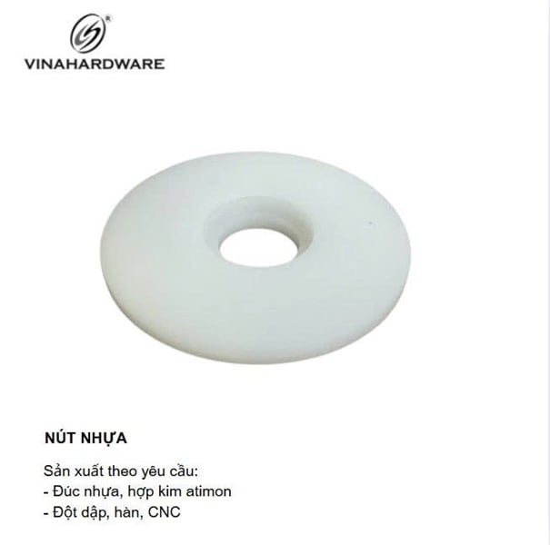 Long đền nhựa trắng kích thước 70x60x8mm 1610.1.70604