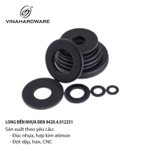 Long đền nhựa M12 Vinahardware, màu đen - LD12252N