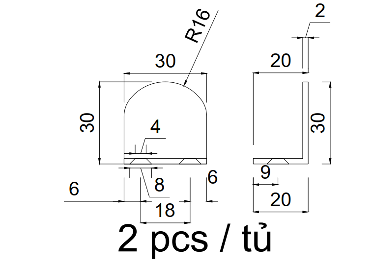 Pat ( Bas) sắt 267859 (30*30*2)mm - VNH2923216 -HDBF478