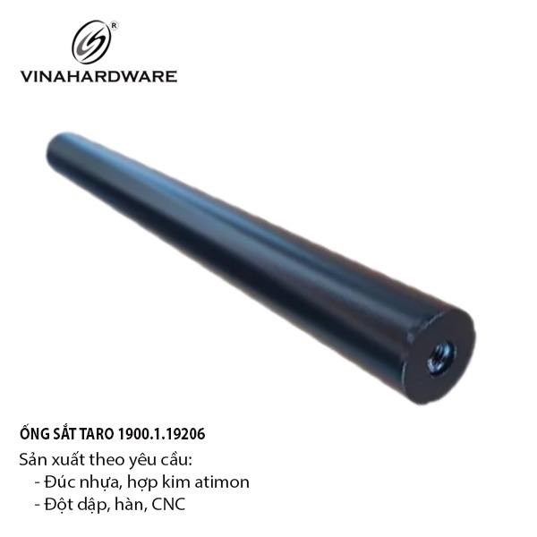 Ống sắt sơn đen mờ, lỗ taro phi 6mm Vinahardware - VNH06338B