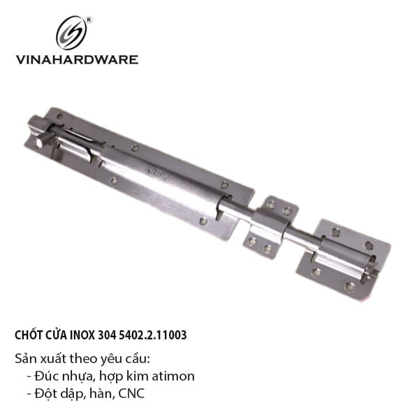 Chốt cửa đứng inox 304 Vinahardware - DCI5100I3