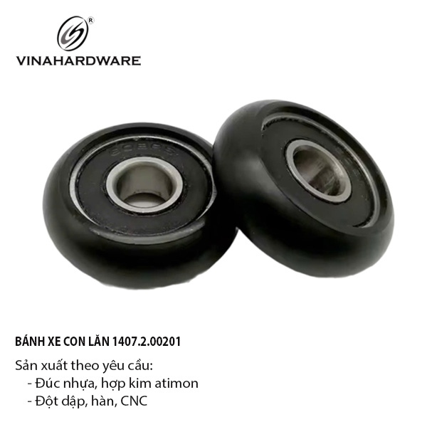 Bánh xe con lăn bọc nhựa Vinahardware - CT020PU