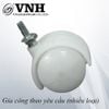 Bánh xe nhựa, tyren, không khóa, màu trắng trong - Mã 1403.3.87040