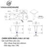Chân sofa inox bóng Vinahardware - VNH0124I