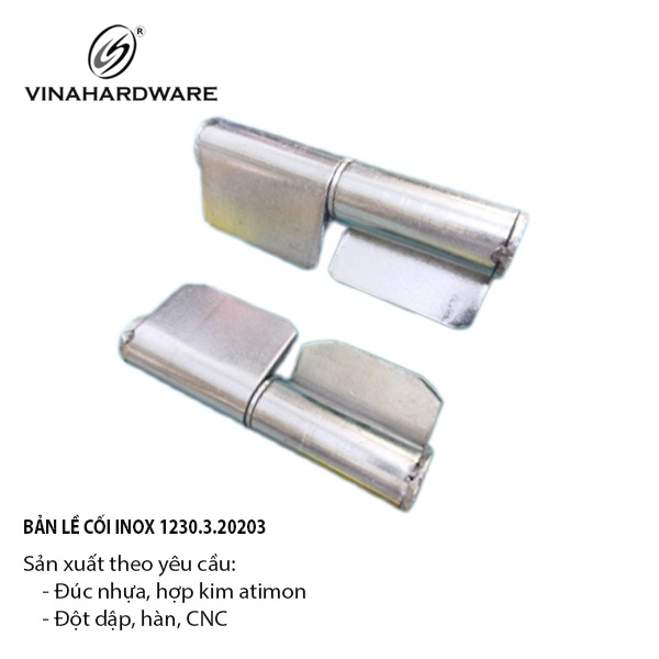 Bản lề cối xoay có cánh, inox 304 - H026I20