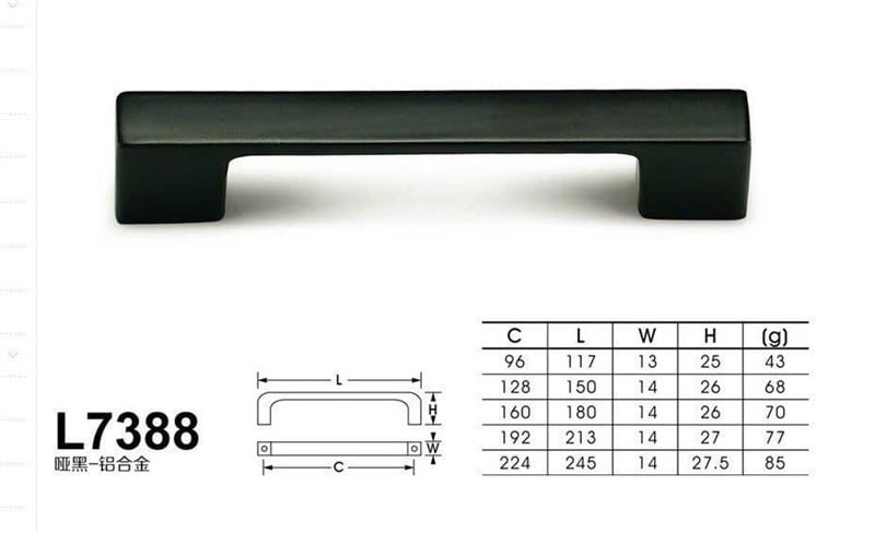 Tay nắm hợp kim, màu đen Vinahardware