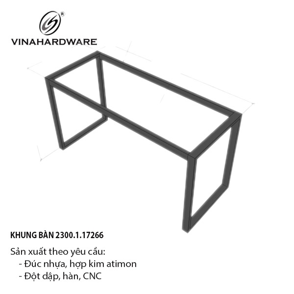Khung bàn Vinahardware, sơn đen - VNH1380540