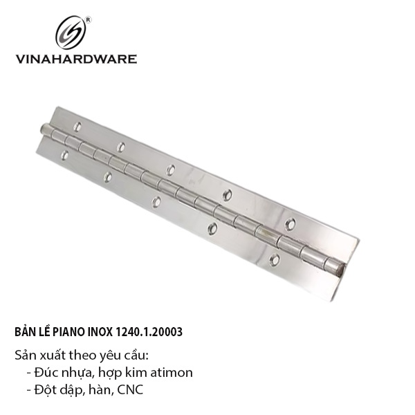 Bản lề piano inox 304 Vinahardware - VNH802000IN