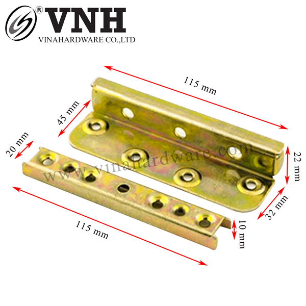 Bộ pat (bas) giường, xi 7 màu kèm bulong Vinahardware - BB1011Z610