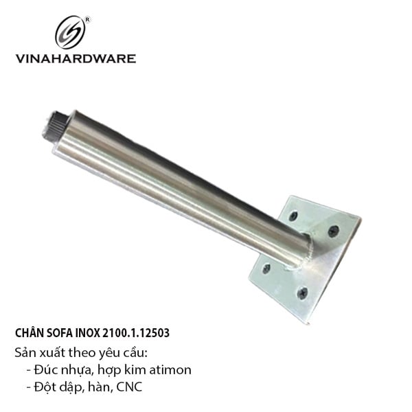 Chân sofa inox 304, bas vuông inox 201 Vinahardware - VNH2517515