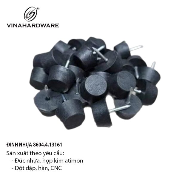 Đinh nhựa đóng chân sofa Vinahardware, màu đen - TA1316B