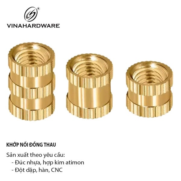 Khớp tán nối đồng thau Vinahardware - 1904.2.04087