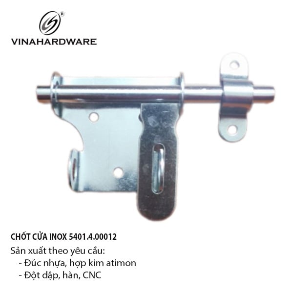 Chốt cửa ngang Inox 201 Vinahardware - DC00825T