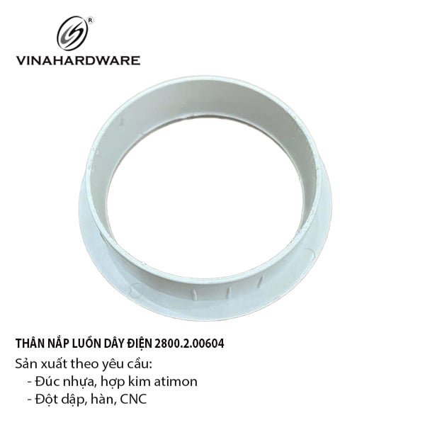 Thân nắp luồn dây điện Vinahardware, màu trắng - TW60T