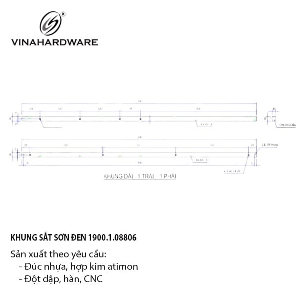 Khung sắt sơn đen Vinahardware - 1900.1.08806