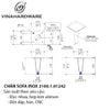 Chân sofa inox bóng Vinahardware - VNH0124I