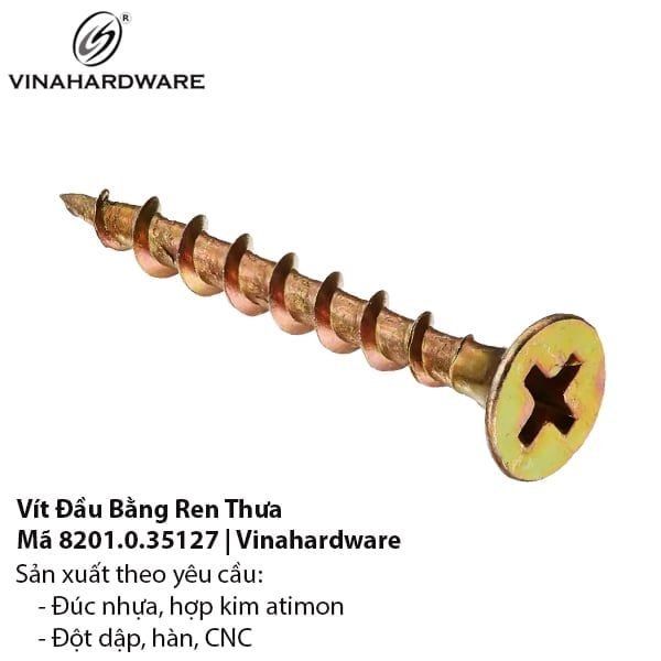 Vít đầu bằng răng thưa M4.3, bảy màu - ZS43Z23