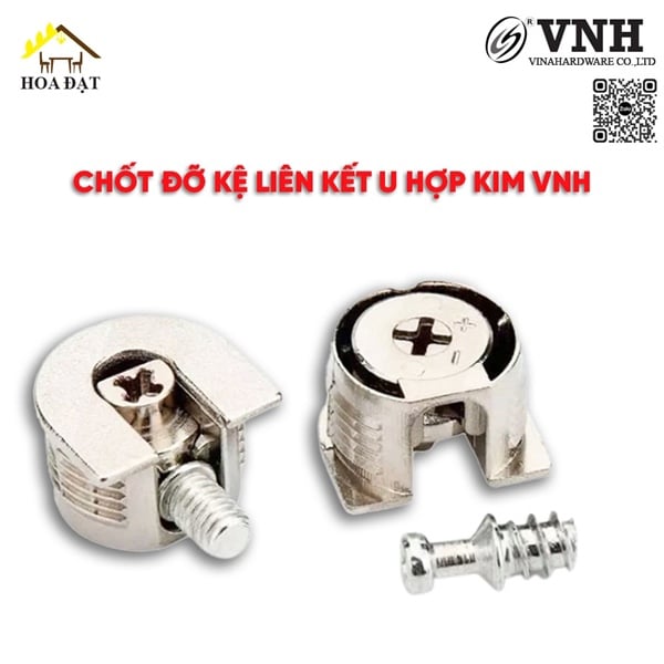 Phụ kiện cho chốt đỡ kệ liên kết U hợp kim, dày 13,5mm Vinahardware - PKCC0099AT