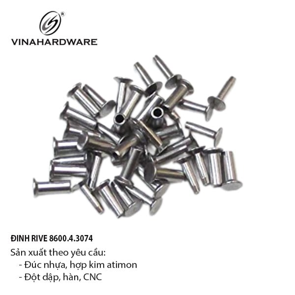 Đinh rive sắt, xi trắng ken Vinahardware - RN0307